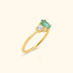 Liv Emerald duo ring | 9K